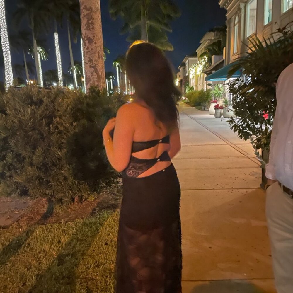 Ivanna Mestres Black Lace Maxi Dress